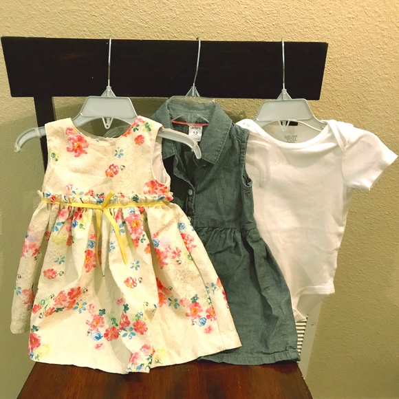 Carter's Other - 12M Bundle Set - Sleeveless Dresses and Bodysuit